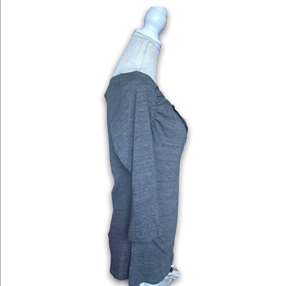 Anthropologie Deletta | NWT Volante bow top Heathered grey with black bow Size M - Picture 4 of 8